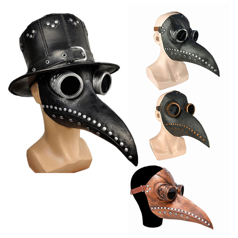 Disposable Surgical Mask - Halloween Black Rubber Plague Doctor Mask
