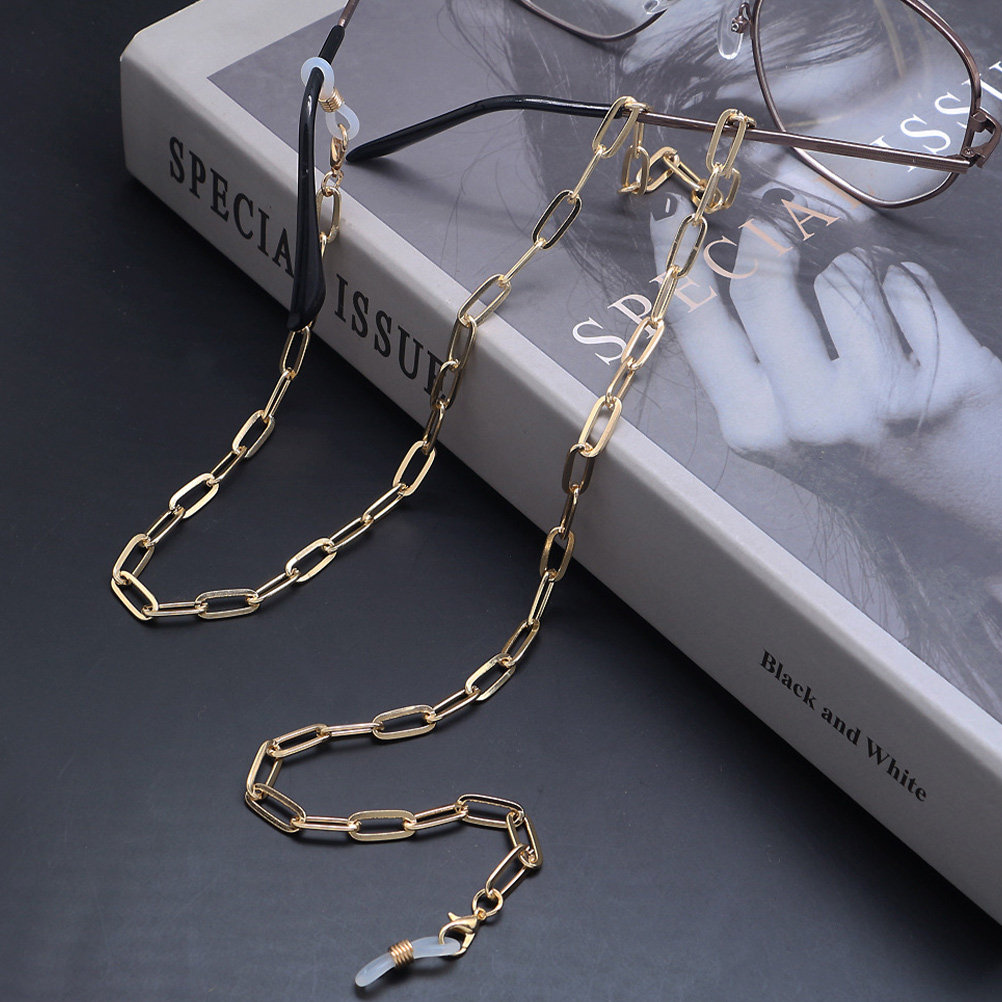Gold Paperclip Link Glasses Ch - đánh giá và giá Mask Chain Holder