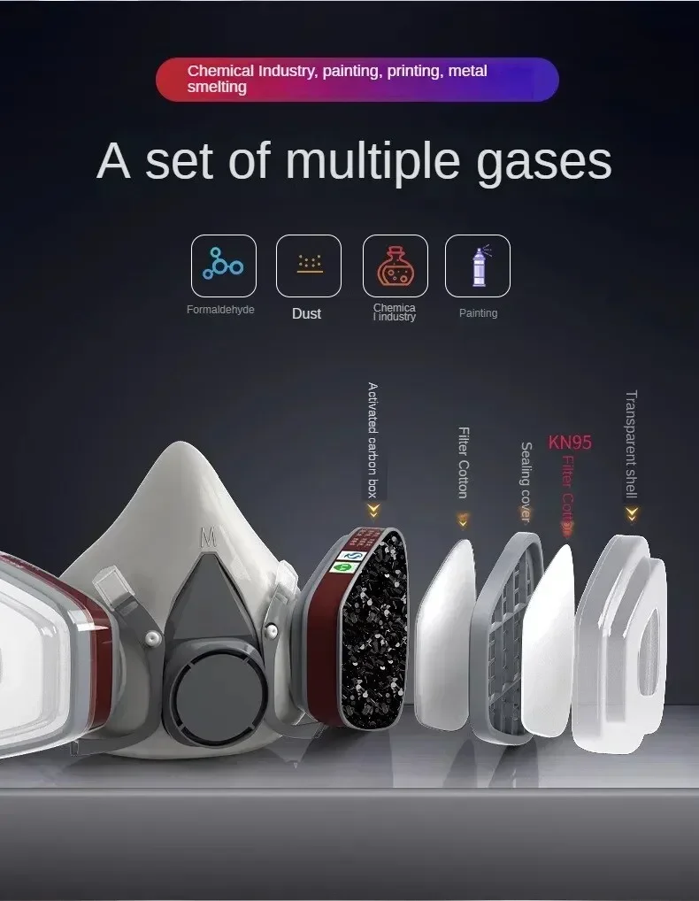 6200 Reusable Half Face Respir - đánh giá và giá Dust Mask Construction